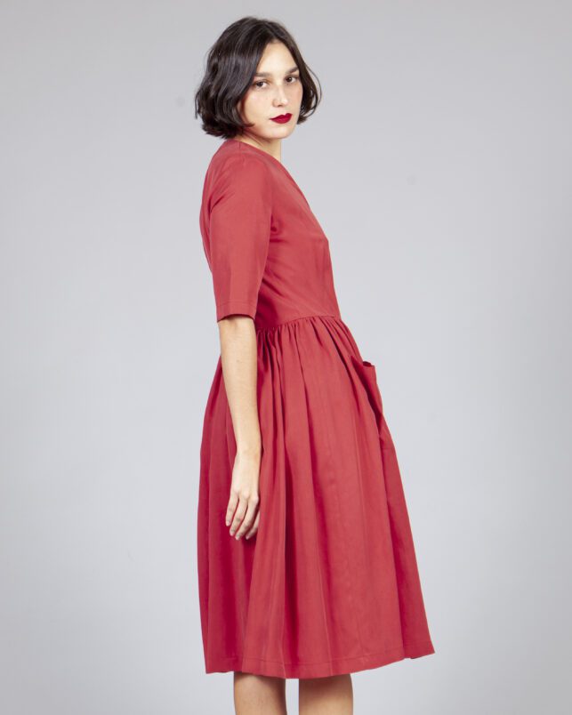 Vestido soft rojo - Imagen 5