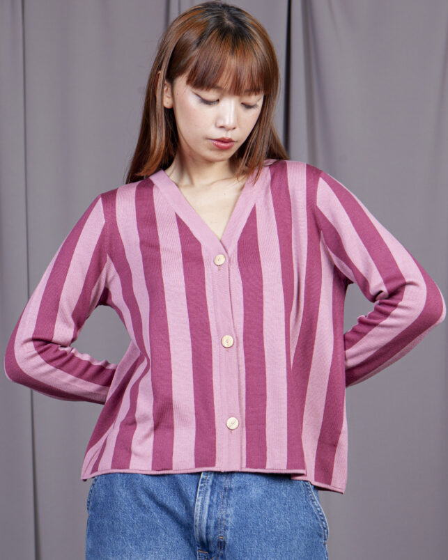Chaqueta stripes cereza - Imagen 3