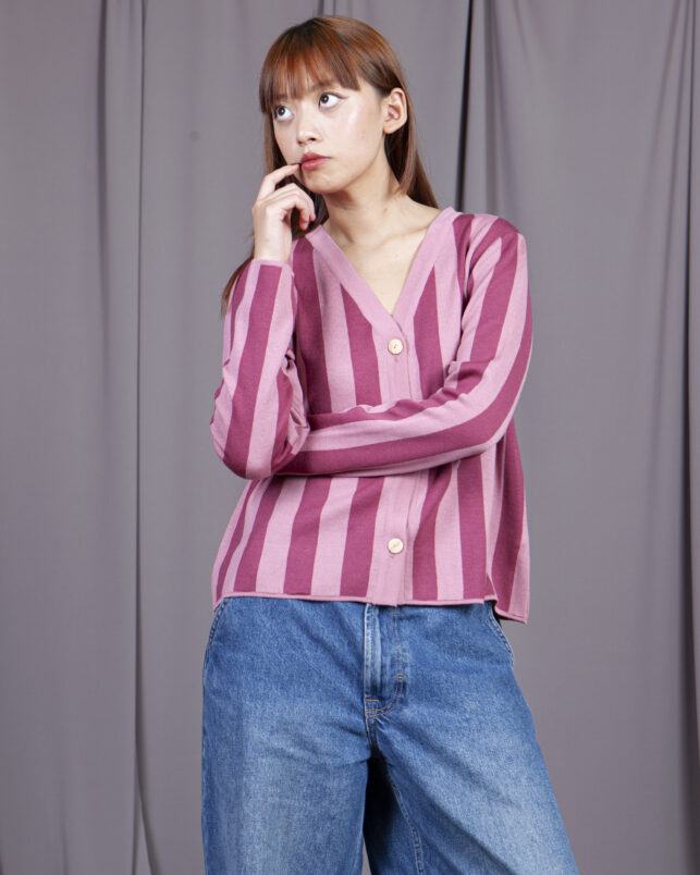 Chaqueta stripes cereza - Imagen 4