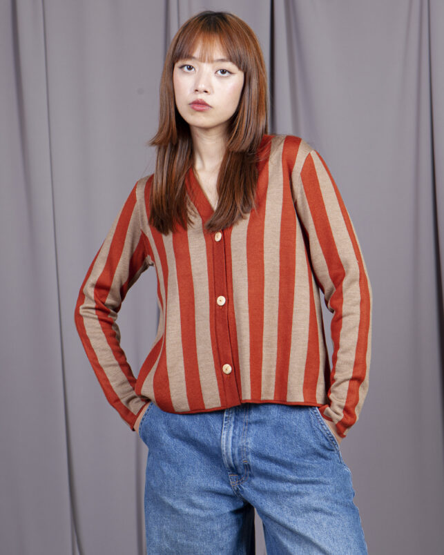 chaqueta stripes clay