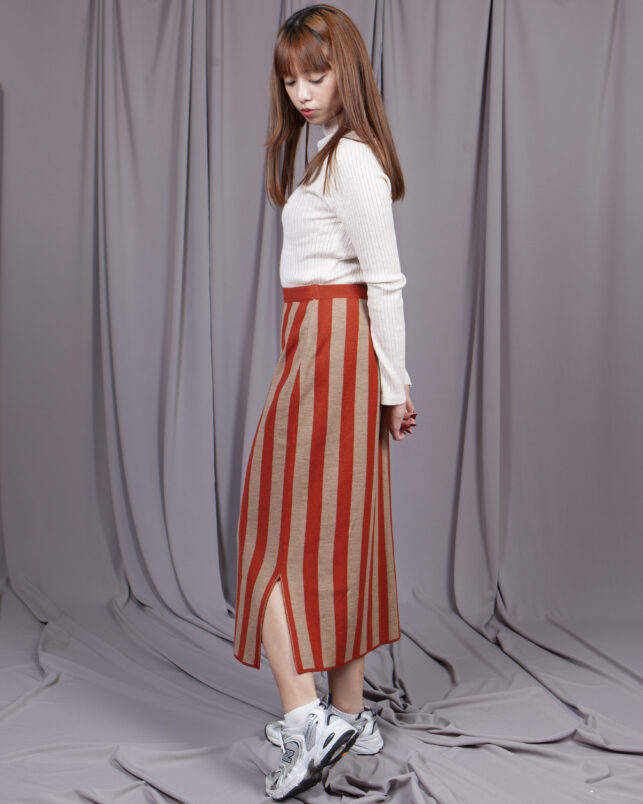 falda stripes clay
