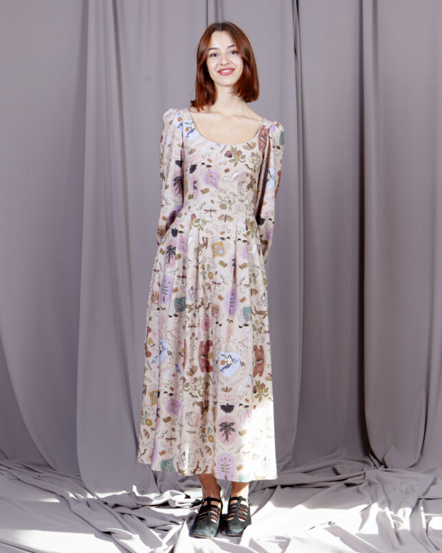 vestido uffizi beige - Imagen 3