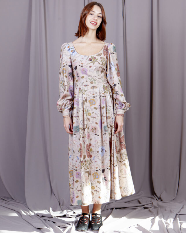 vestido uffizi beige - Imagen 4