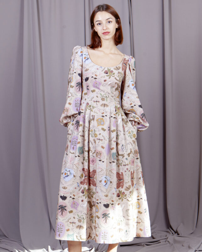 vestido uffizi beige - Imagen 2