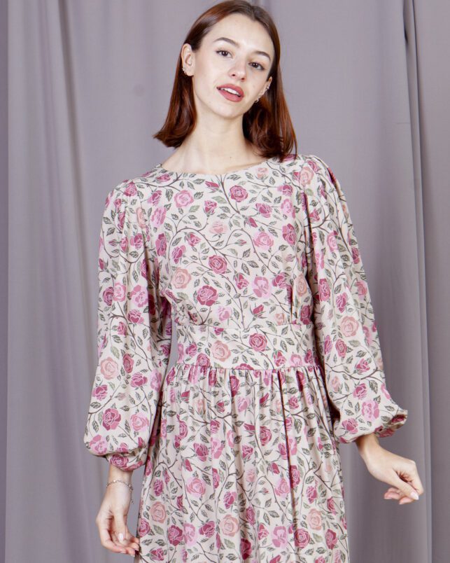 vestido rossetti beige - Imagen 4