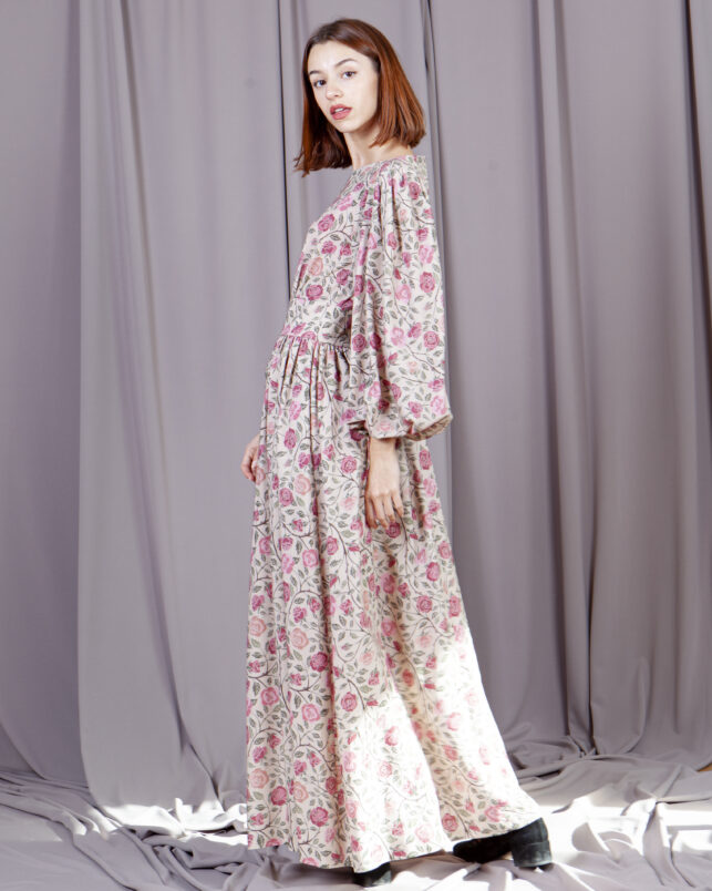 vestido rossetti beige