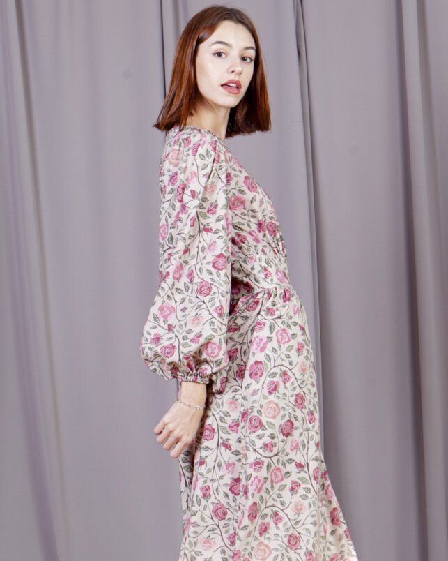 vestido rossetti beige - Imagen 5