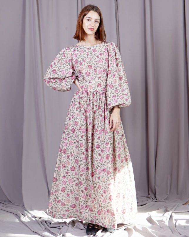 vestido rossetti beige - Imagen 3