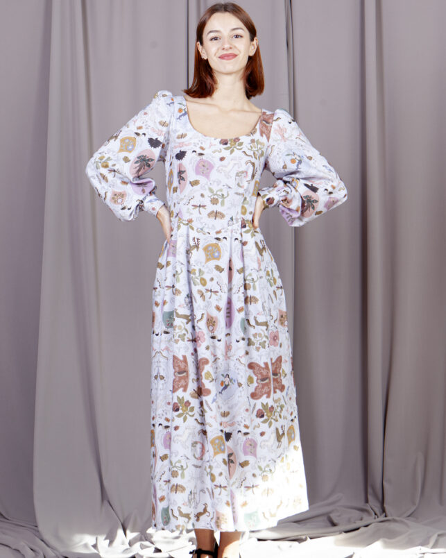 Vestido Uffizi azul - Imagen 4