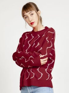 JERSEY ZIGZAG TETAS GRANATE