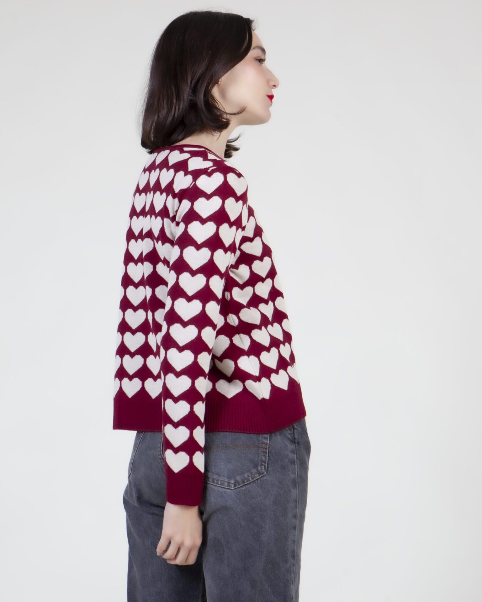 jersey corazones granate - Imagen 4