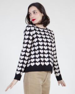 jersey corazones negro