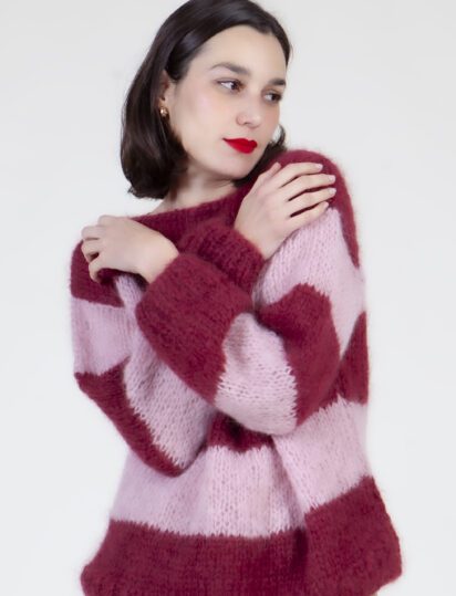 JERSEY MOHAIR GRANATE