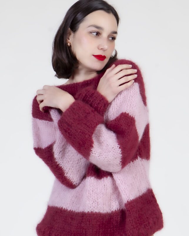 Jersey Mohair rayas