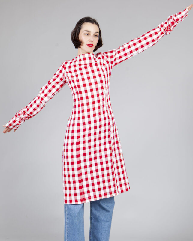 VESTIDO BJORK ROJO cuadro grande - Imagen 3