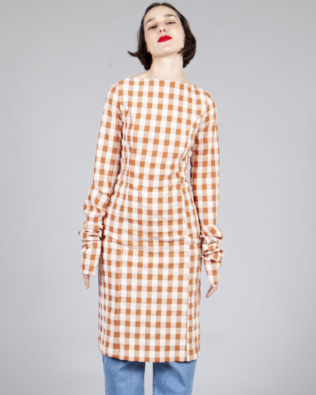 vestido Bjork caramelo - Imagen 2