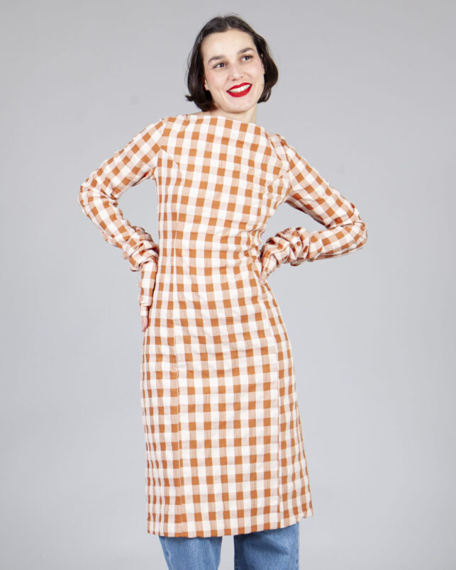 vestido Bjork caramelo - Imagen 4