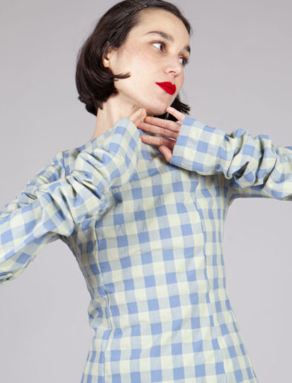 vestido bjork azul