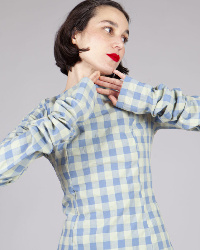 vestido bjork azul