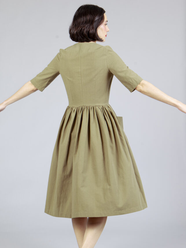 vestido dancer oliva - Imagen 4