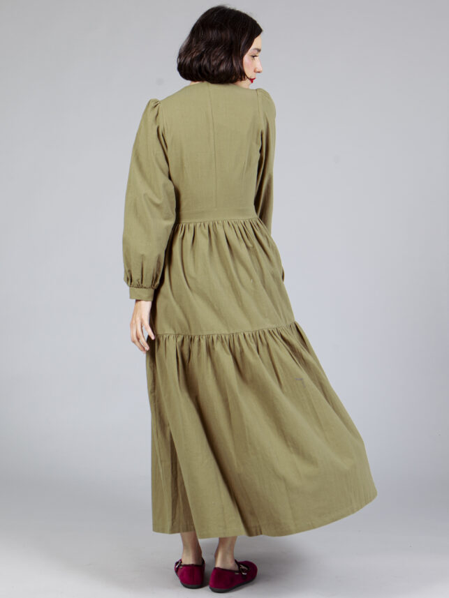 VESTIDO NORTE OLIVA - Imagen 5