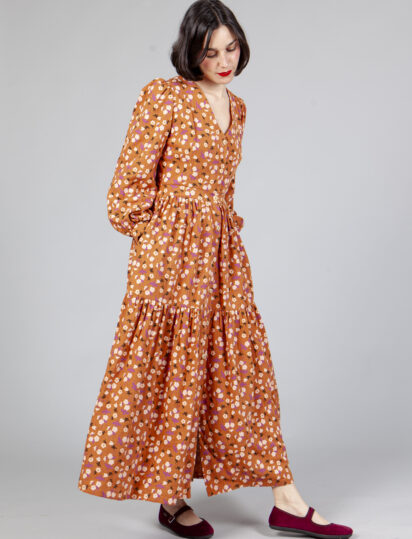 VESTIDO FOLK CLAY