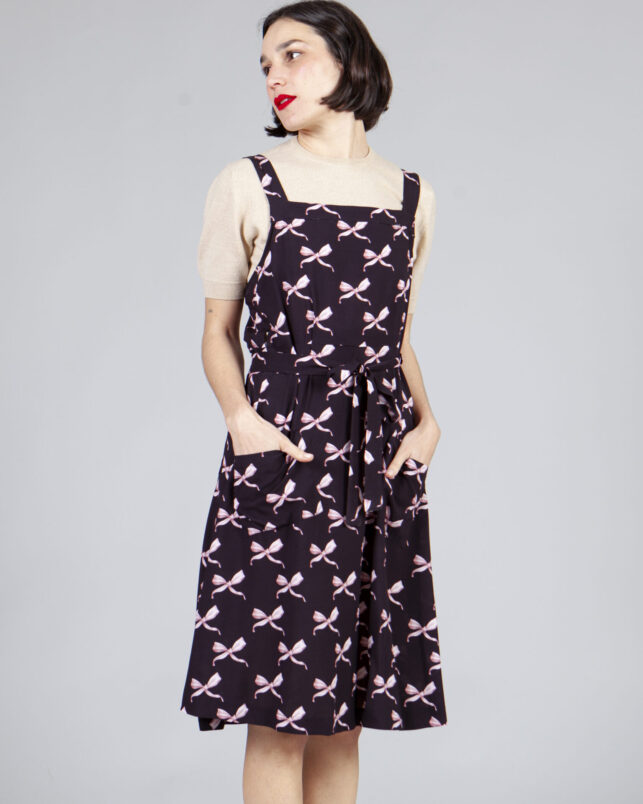 vestido delantal lazos black - Imagen 3