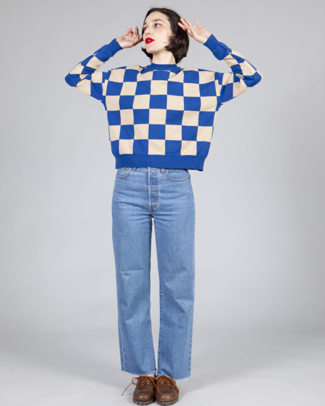 jersey plaid blue - Imagen 2