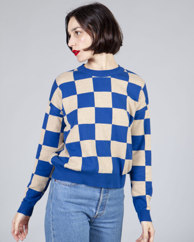 jersey plaid blue