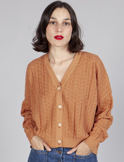 chaqueta semilla terracota