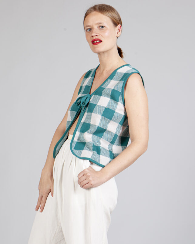 CHALECO VICHY ESMERALDA - Imagen 4