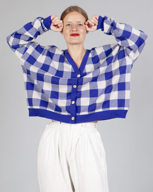 CHAQUETA VICHY COBALTO - Imagen 4