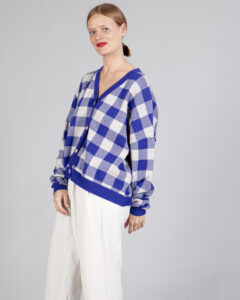 CHAQUETA VICHY COBALTO