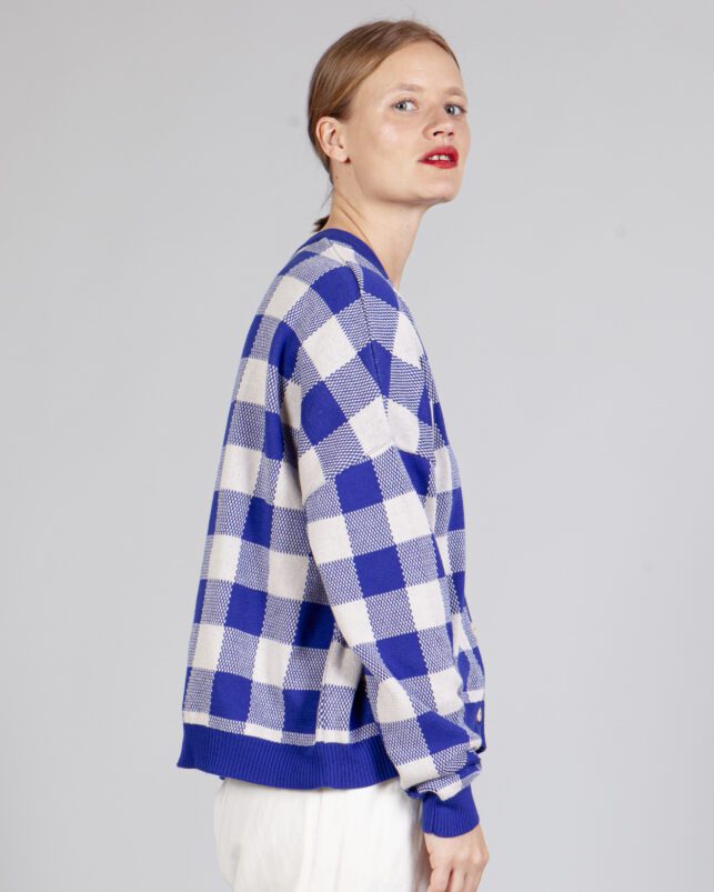 CHAQUETA VICHY COBALTO - Imagen 2
