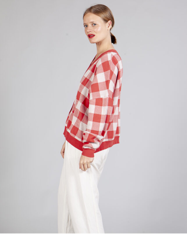 CHAQUETA VICHY CORAL - Imagen 4