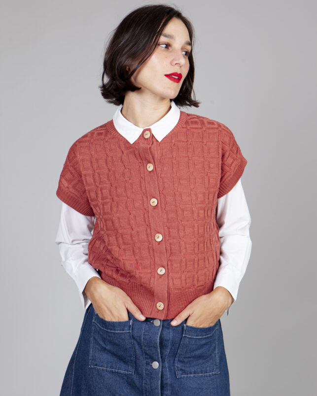 chaleco sencillo dusty pink - Imagen 2