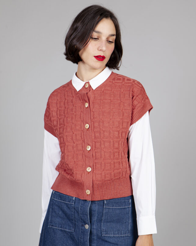 chaleco sencillo dusty pink - Imagen 3