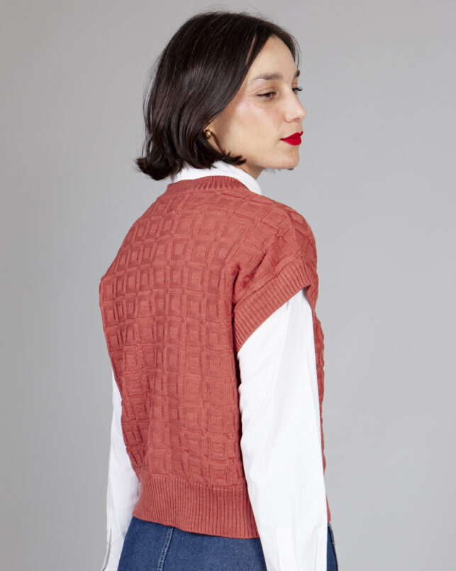 chaleco sencillo dusty pink - Imagen 4