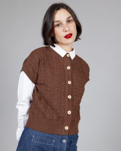 chaleco sencillo chocolate