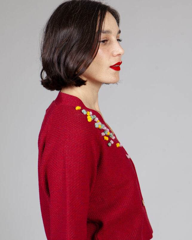 Chaqueta hilo burgundy - Imagen 2