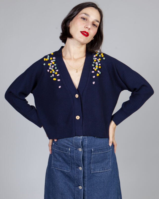 Chaqueta hilo navy - Imagen 4