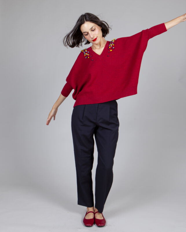 Chaqueta hilo burgundy - Imagen 6