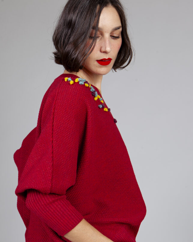 Chaqueta hilo burgundy - Imagen 3