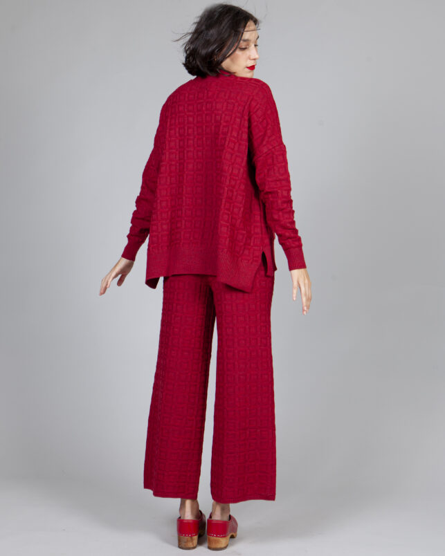 pantalón sencillo burgundy - Imagen 2