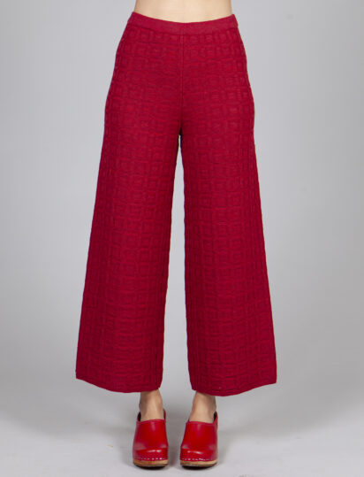 pantalón sencillo burgundy