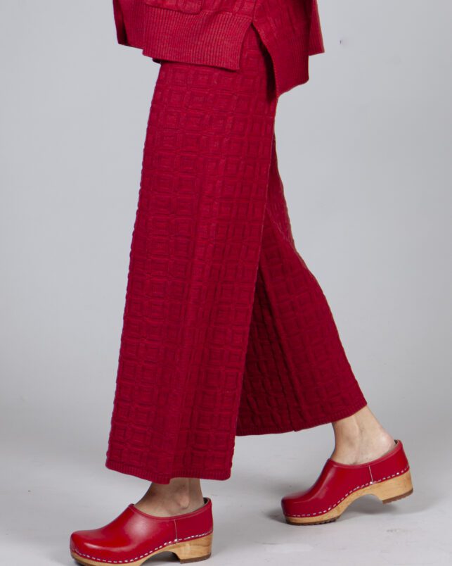 pantalón sencillo burgundy - Imagen 4