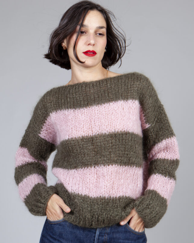 JERSEY MOHAIR CAQUI
