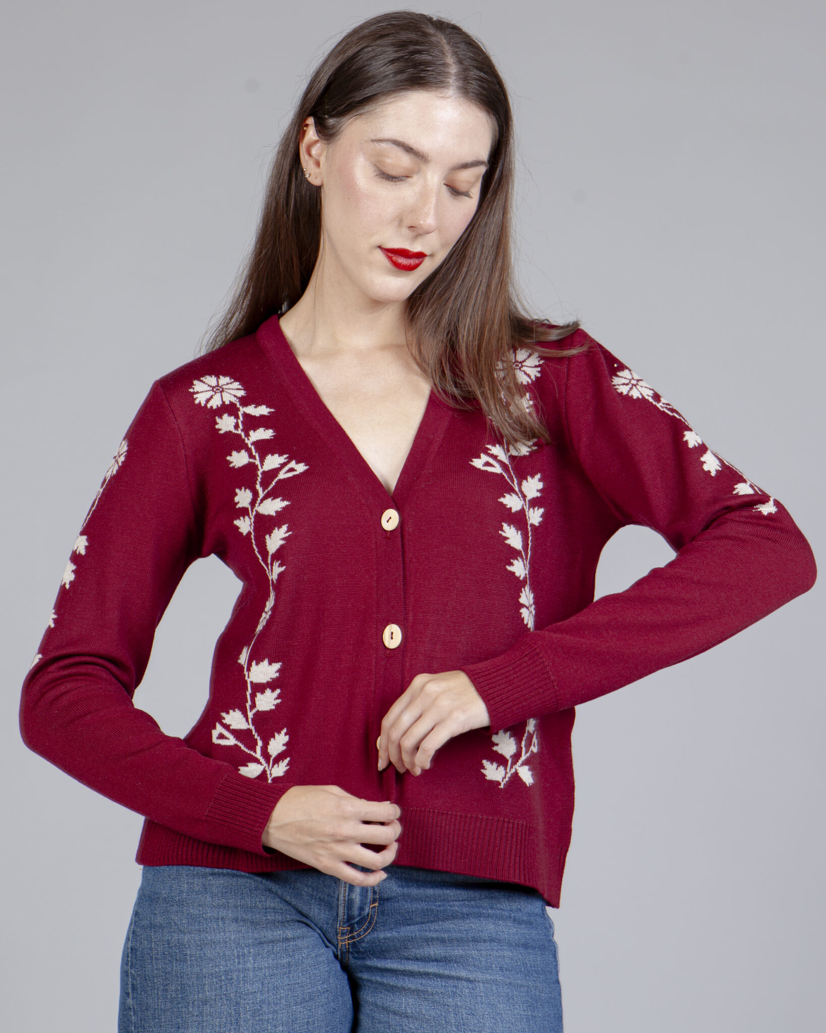CHAQUETA GLORIA GRANATE - Imagen 4
