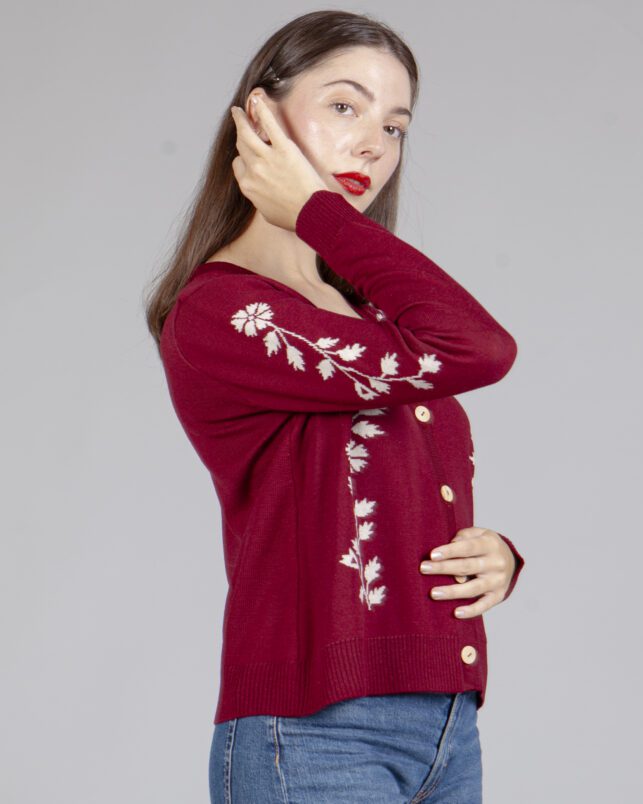 CHAQUETA GLORIA GRANATE - Imagen 2
