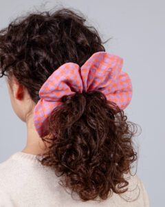 scrunchie vichy rosa
